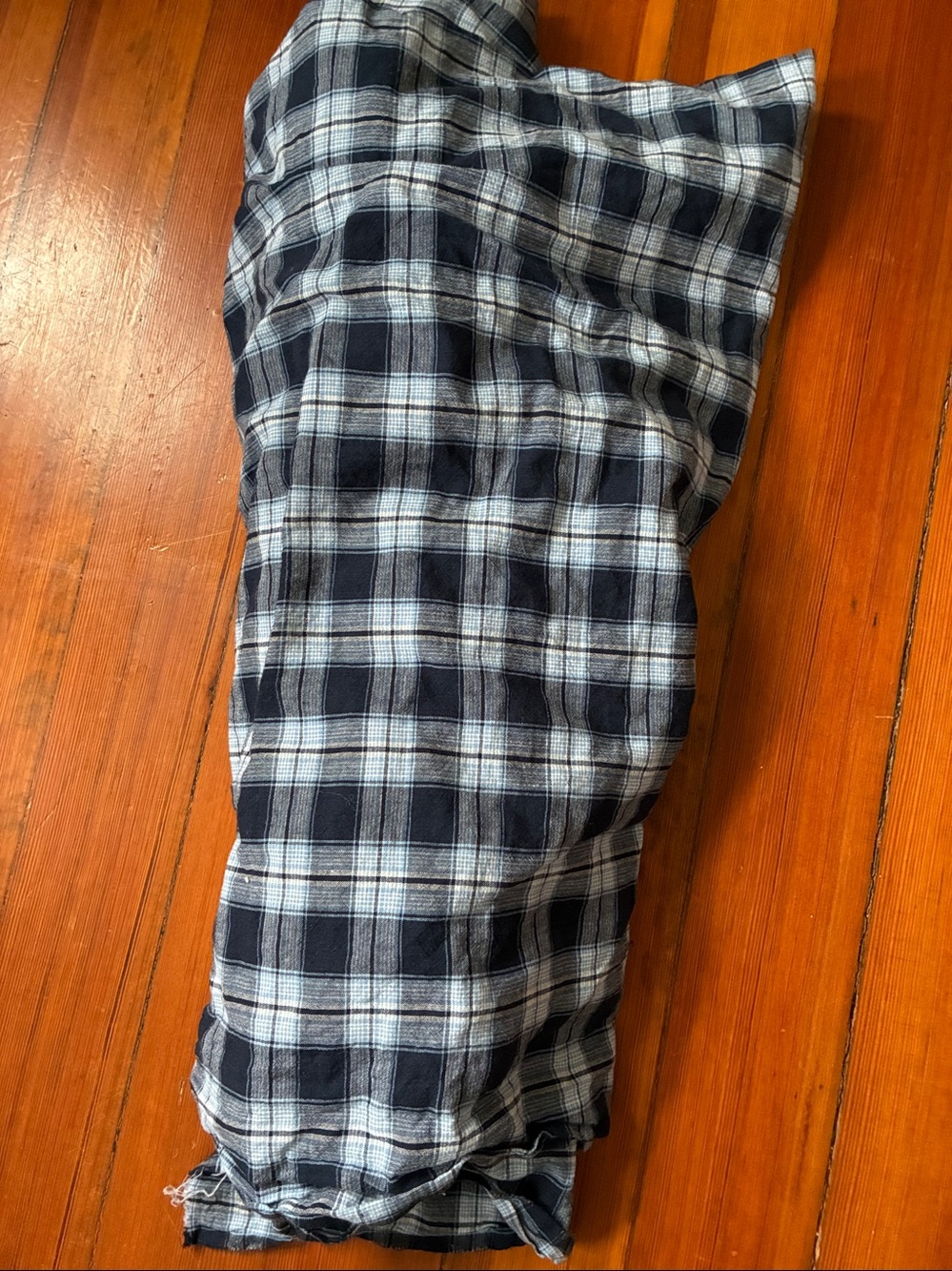 NWOT 4 yards cotton shirting fabric blue plaid